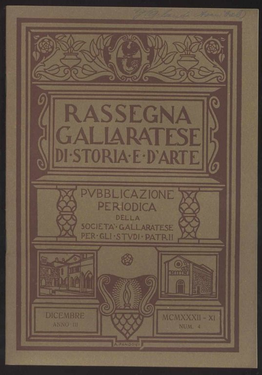 Rassegna gallaratese di storia e d'arte - 1932 Dicembre -Anno …