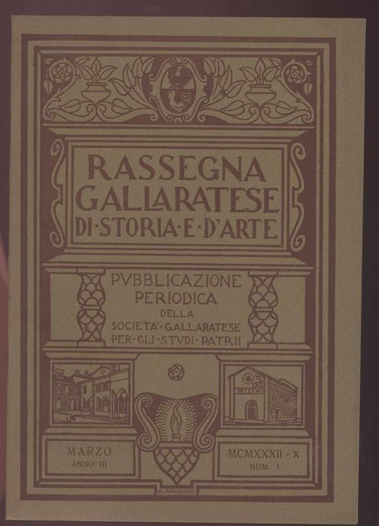 Rassegna gallaratese di storia e d'arte - 1932 Marzo -Anno …