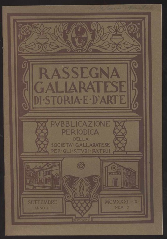Rassegna gallaratese di storia e d'arte - 1932 Settembre -Anno …