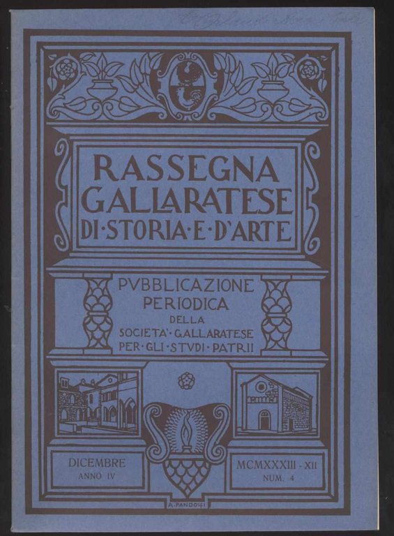 Rassegna gallaratese di storia e d'arte - 1933 Dicembre -Anno …