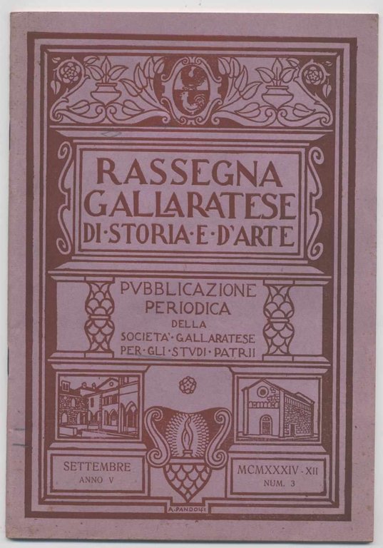 Rassegna gallaratese di storia e d'arte - 1934 Settembre -Anno …