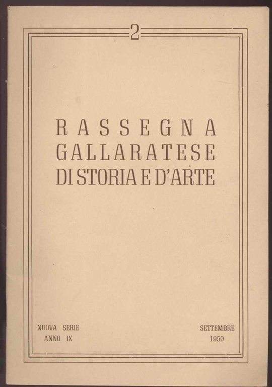 Rassegna gallaratese di storia e d'arte - 1950 Settembre -Anno …