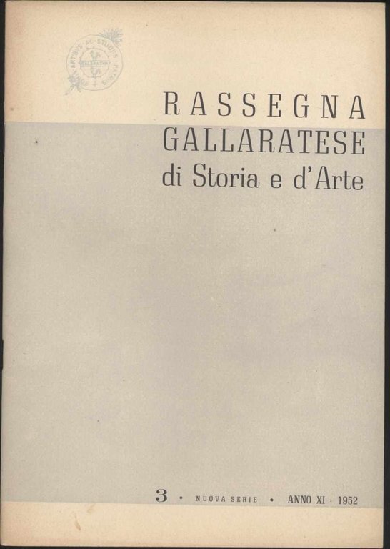 Rassegna gallaratese di storia e d'arte - 1952 Settembre -Anno …