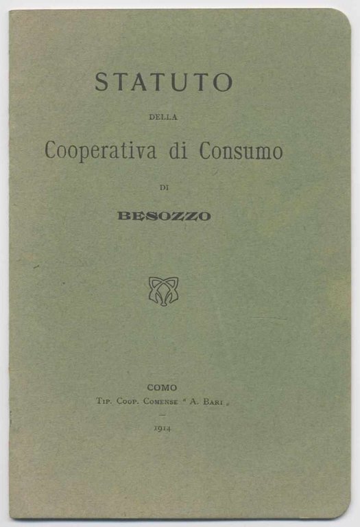 Statuto della Cooperativa di Consumo di Besozzo