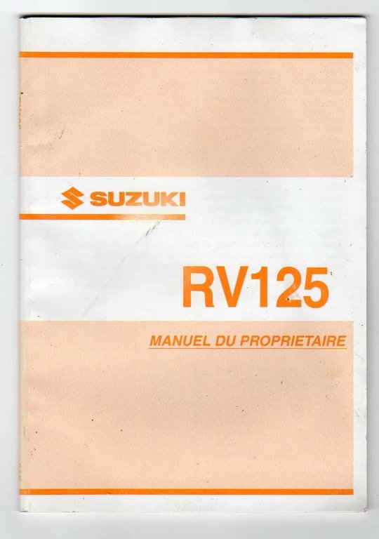 Suzuki RV125 manuel du proprietaire