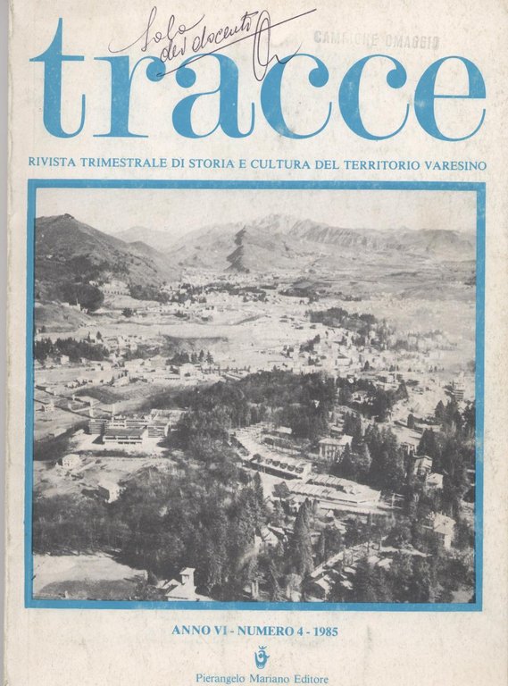 Tracce rivista trimestrale di storia e cultura del territorio varesino …