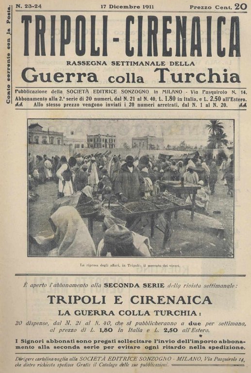 Tripoli-Cirenaica rassegna settimanale della guerra colla Turchia n. 23-24 del …