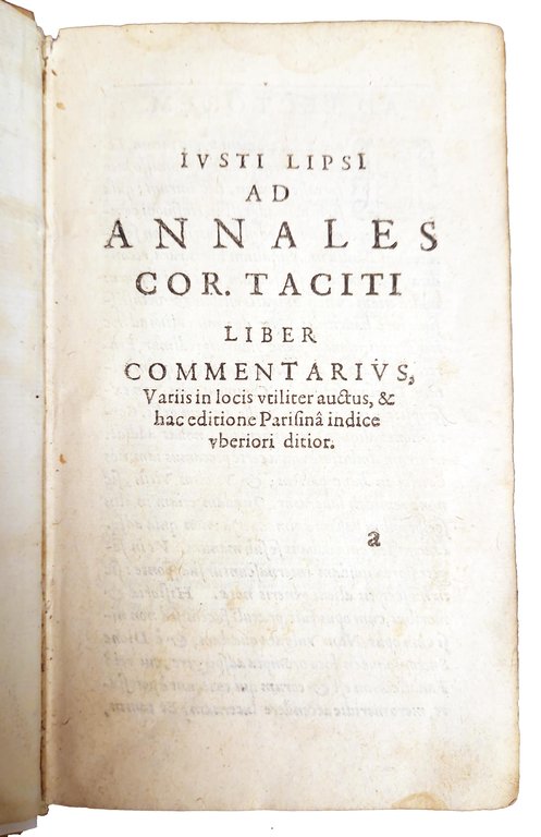 [1.]: Annales Cor. Taciti Liber commentarius, variis in locis vtiliter … | Immagine Gallery 1