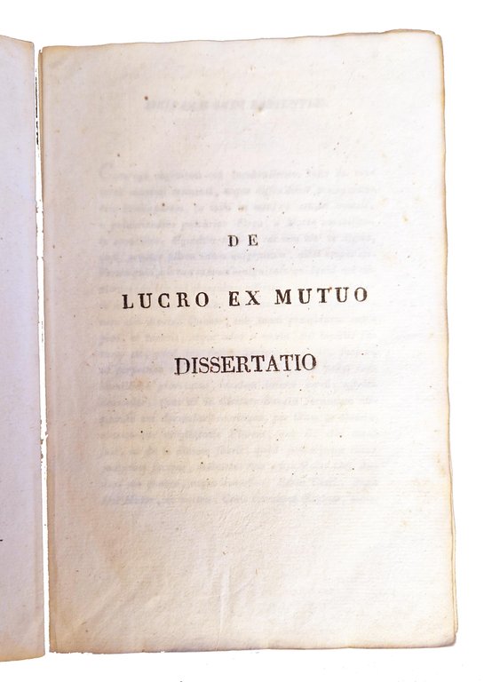 [1.]: De regula morum dissertatio. [2.]: De lucro ex mutuo …