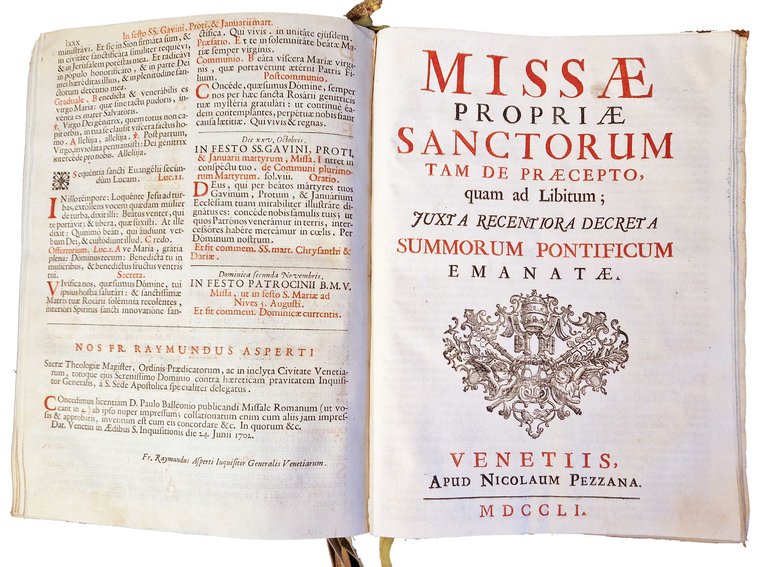 [1.]: Missale romanum ex decreto sacrosancti Concilii Tridentini restitutum, B. …