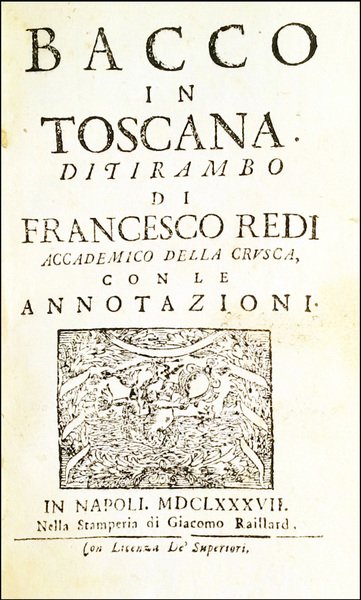 Bacco in Toscana. Ditirambo di Francesco Redi accademico della Crusca, …