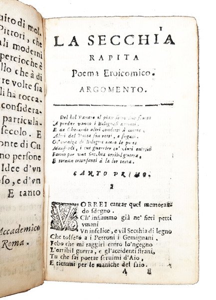 La secchia rapita. Poema eroicomico, e 'l primo canto dell'Oceano …