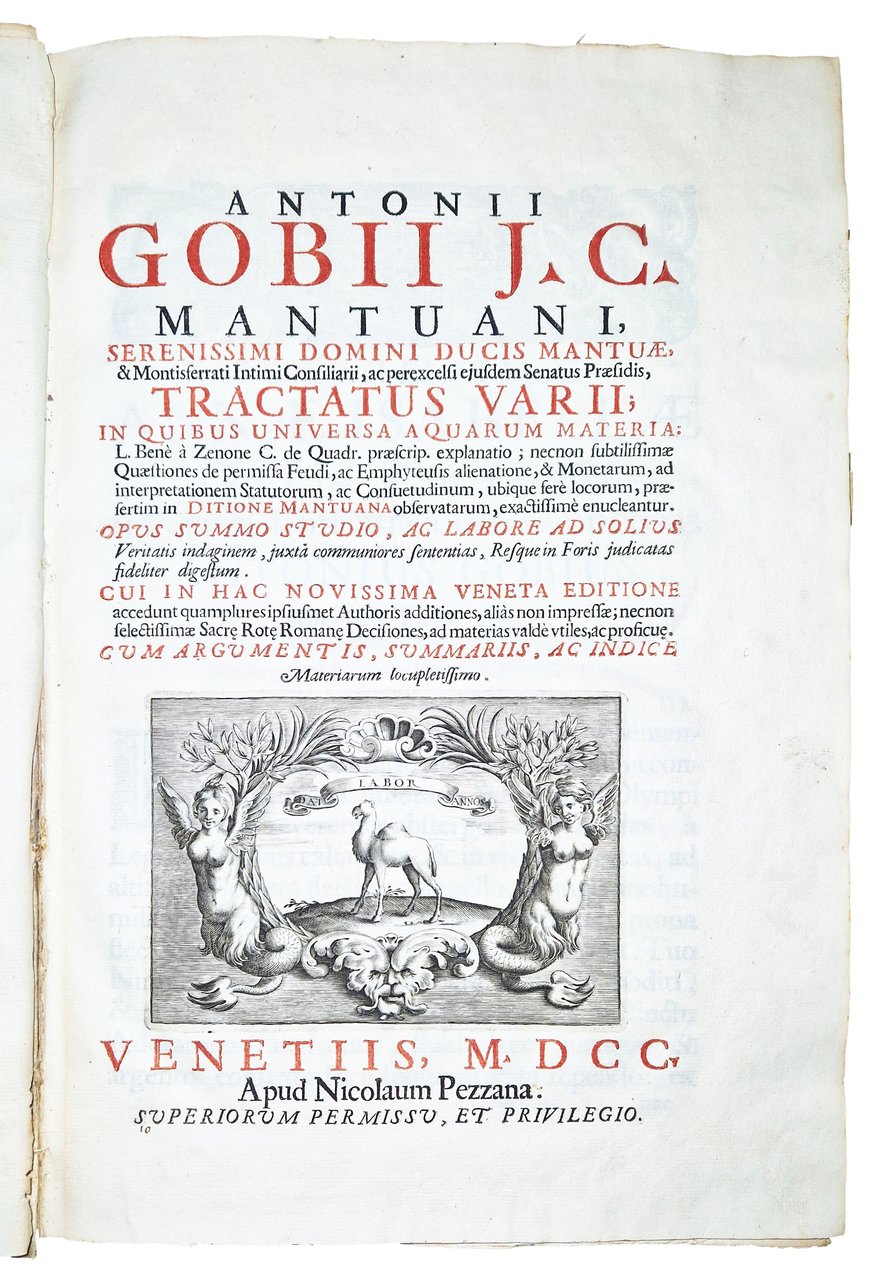 Antonii Gobii […] Tractatus varii; in quibus universa aquarum materia; … | Immagine principale