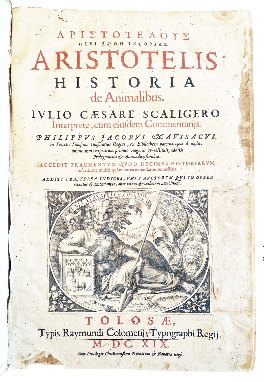 Aristotelous Peri zoon istorias. Aristotelis Historia de animalibus. Iulio Caesare … | Immagine principale
