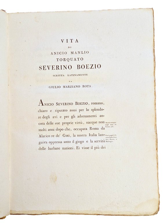 Boezio Severino Della consolazione della Filosofia tradotto in volgar fiorentino …