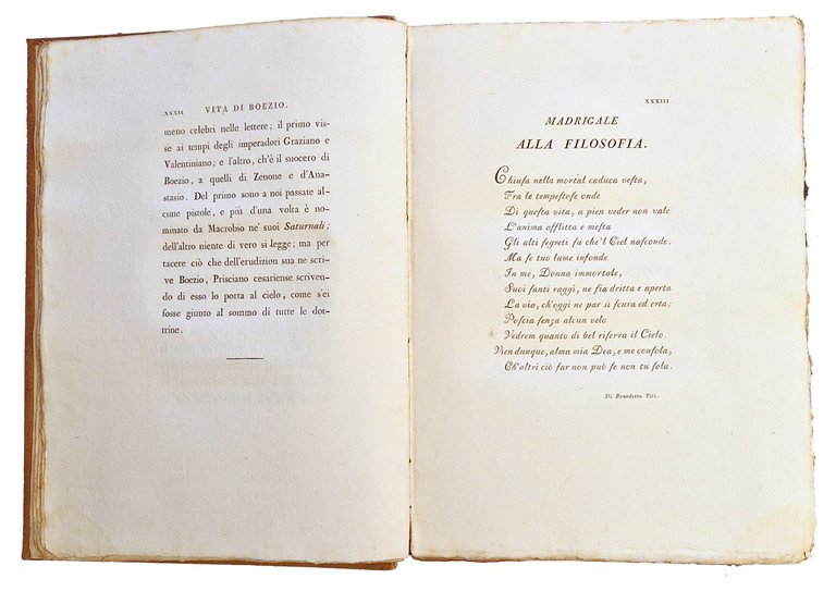 Boezio Severino Della consolazione della Filosofia tradotto in volgar fiorentino …