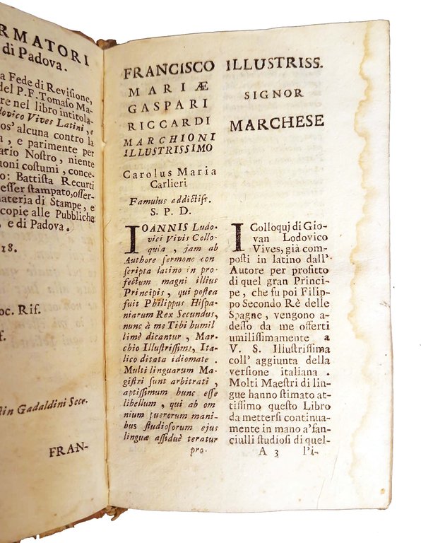 Colloquj di Gio. Lodovico Vives latini, e italiani tradotti da …