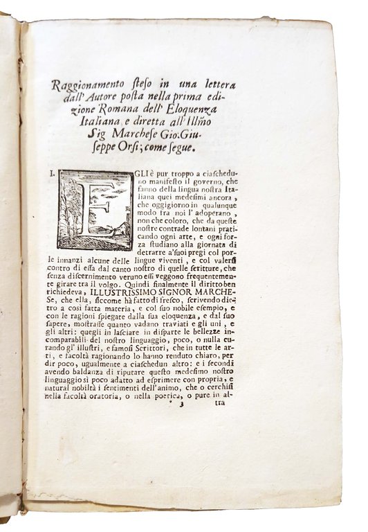 Della eloquenza Italiana di monsignore Giusto Fontanini arcivescovo di Ancira …