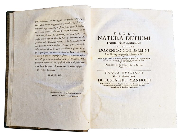 Della natura de' fiumi. Trattato fisico-matematico del Dott. Domenico Guglielmini. … | Immagine Gallery 5