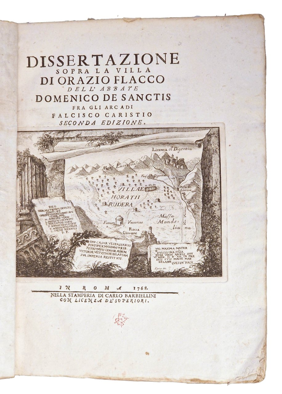 Dissertazione sopra la villa di Orazio Flacco dell'abbate Domenico De …