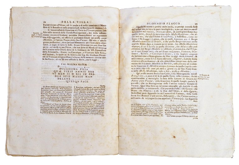 Dissertazione sopra la villa di Orazio Flacco dell'abbate Domenico De …