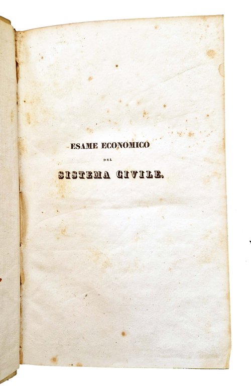 Esame economico del sistema civile di Filippo Briganti. Terza edizione.