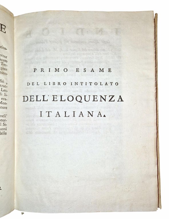 Esami di varj autori sopra il libro intitolato L'eloquenza italiana … | Immagine Gallery 3
