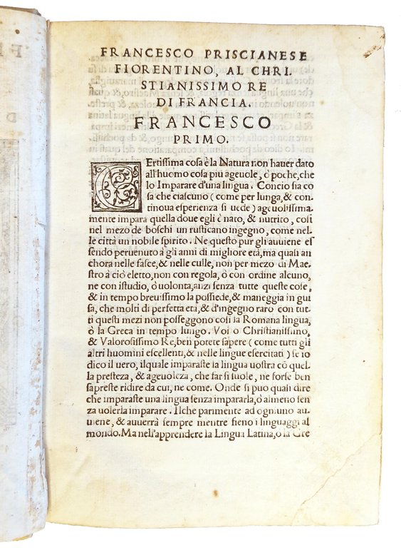 Francesco Priscianese Fiorentino della lingua romana.