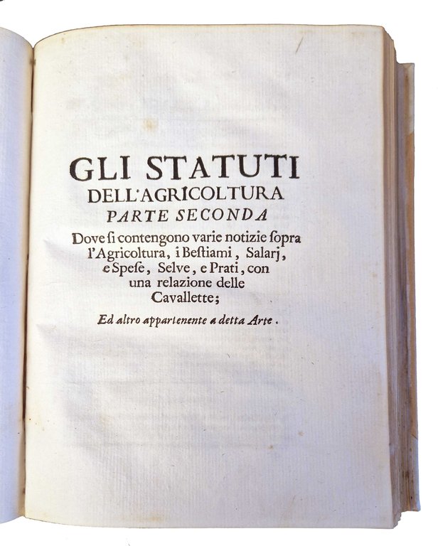 Gli statuti dell’agricoltura, con varie osservazioni, bolle, decisioni della S. …