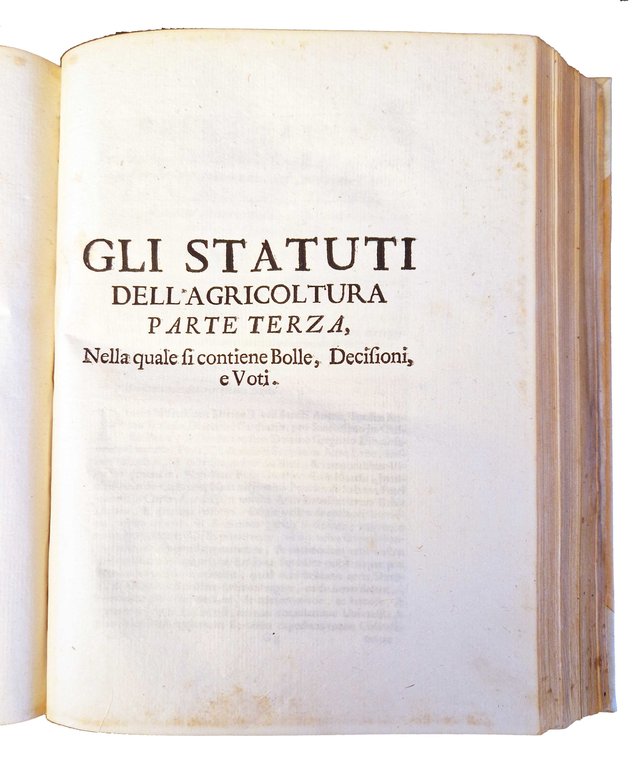 Gli statuti dell’agricoltura, con varie osservazioni, bolle, decisioni della S. …