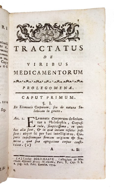 Hermanni Boerhaave […] Tractatus de viribus medicamentorum. Editio tertia [.]. …