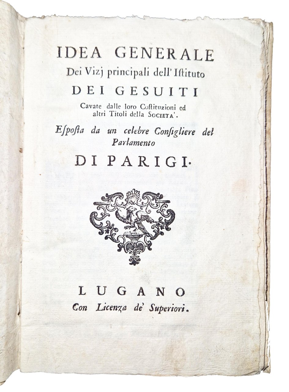 Idea generale dei vizj principali dell'Istituto dei Gesuiti cavate dalle … | Immagine principale