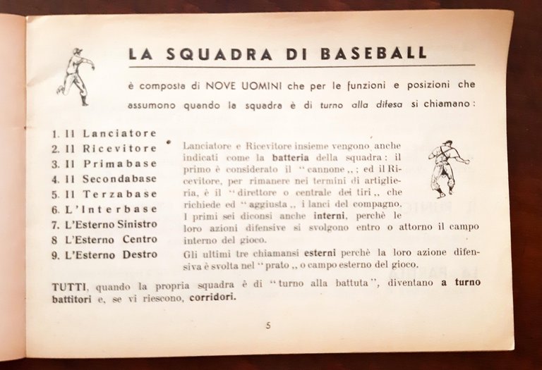 Il baseball spiegato allo spettatore.