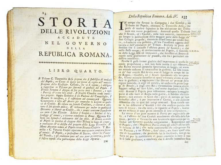 Istoria delle rivoluzioni accadute nel governo della Repubblica romana. Dell'abate …