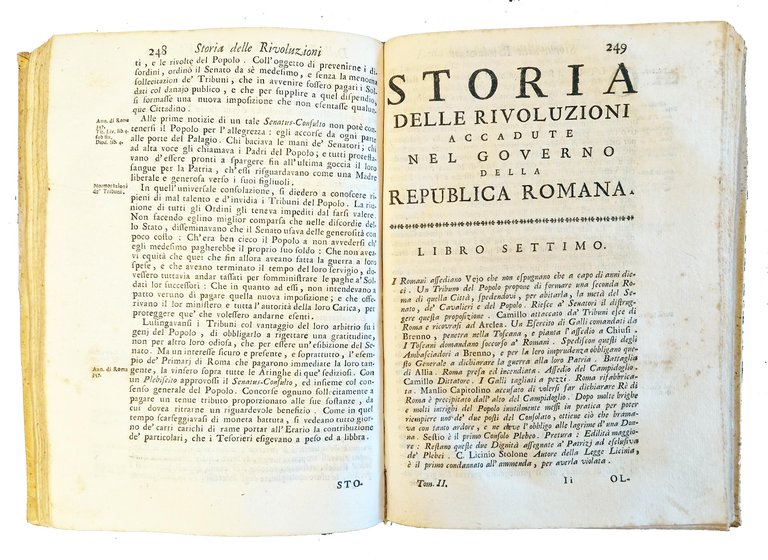 Istoria delle rivoluzioni accadute nel governo della Repubblica romana. Dell'abate …