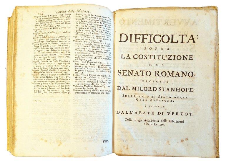 Istoria delle rivoluzioni accadute nel governo della Repubblica romana. Dell'abate …