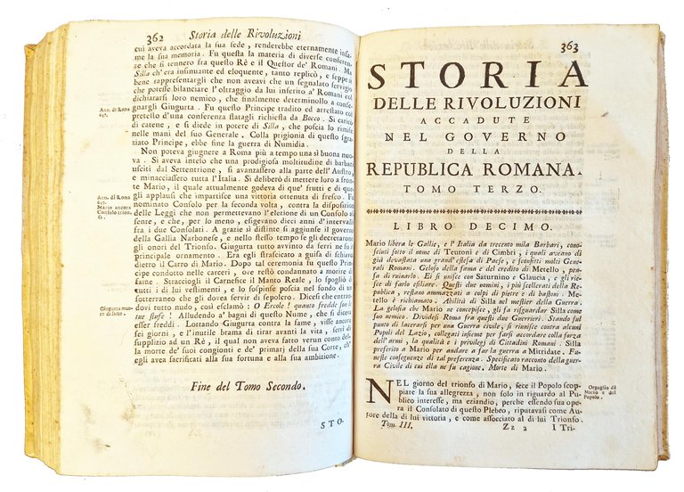 Istoria delle rivoluzioni accadute nel governo della Repubblica romana. Dell'abate …