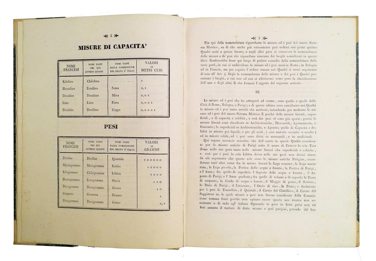 La metrologia europea, comparata a quella di Roma, di Bologna …