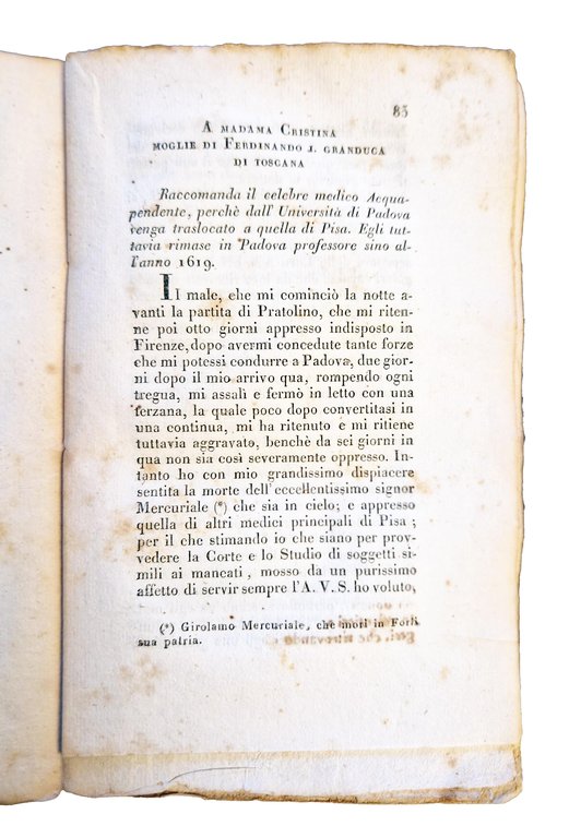 La vita ed alcune lettere familiari di Galileo Galilei.