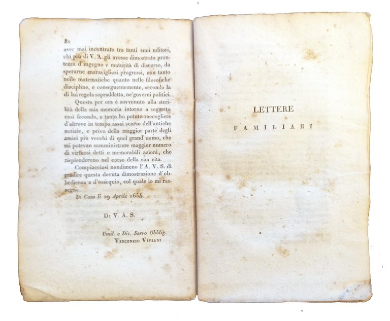 La vita ed alcune lettere familiari di Galileo Galilei.