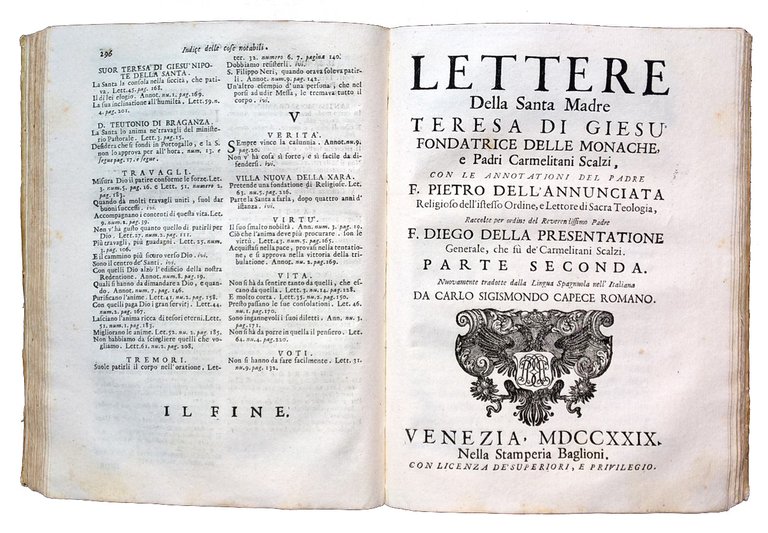 Lettere della santa madre Teresa di Giesù fondatrice delle monache, …