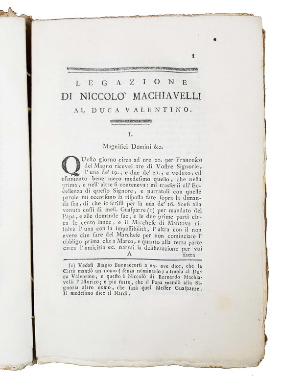 Lettere di Niccolò Machiavelli che si pubblicano per la prima …