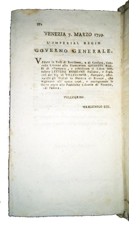 Lettere moderne colle loro risposte del Signor Dionigi di Villecomte, …