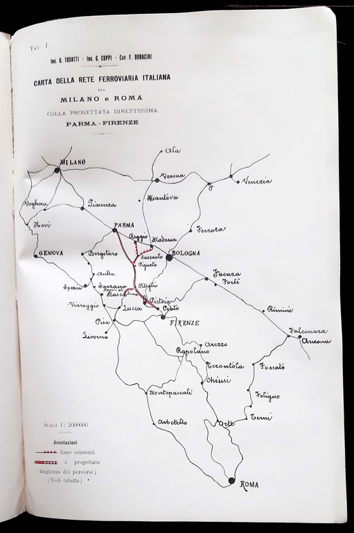 Progetto di massima di una ferrovia direttissima Parma-Firenze.