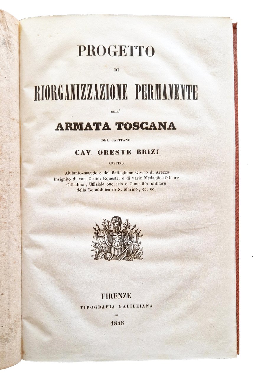 Progetto di riorganizzazione permanente dell'Armata Toscana del capitano Cav. Oreste … | Immagine principale
