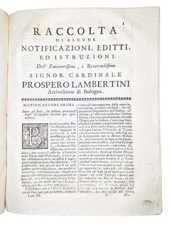 Raccolta di alcune notificazioni, editti, ed istruzioni dell'eminentissimo, e reuerendissimo … | Immagine Gallery 9