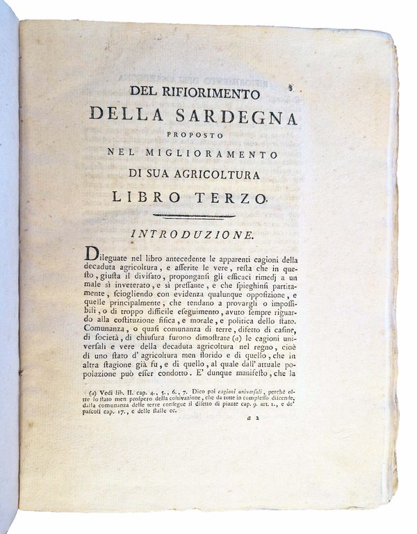Rifiorimento della Sardegna proposto nel miglioramento di sua agricoltura libri … | Immagine Gallery 7