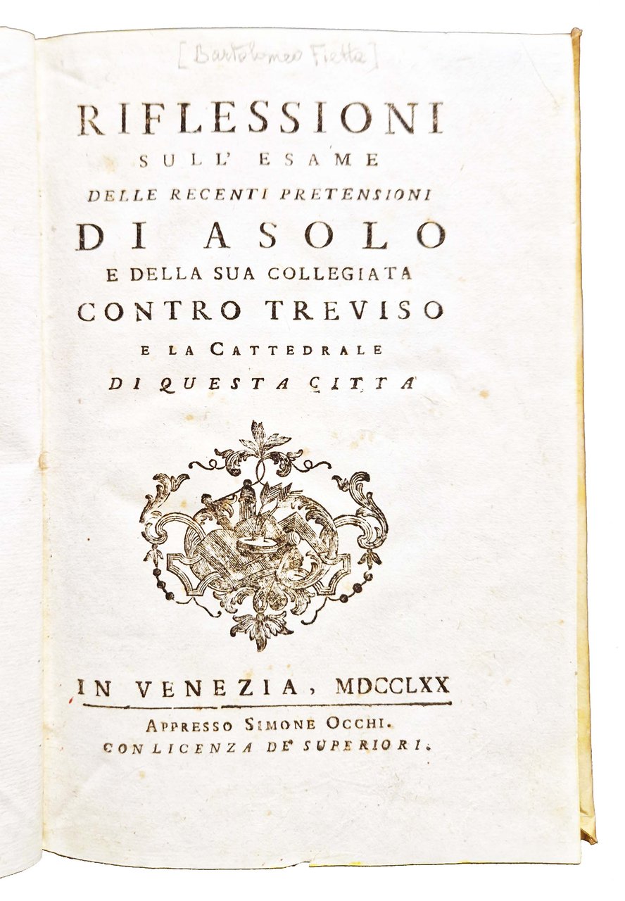 Riflessioni sull'esame delle recenti pretensioni di Asolo e della sua …