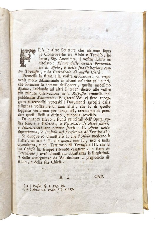 Riflessioni sull'esame delle recenti pretensioni di Asolo e della sua …