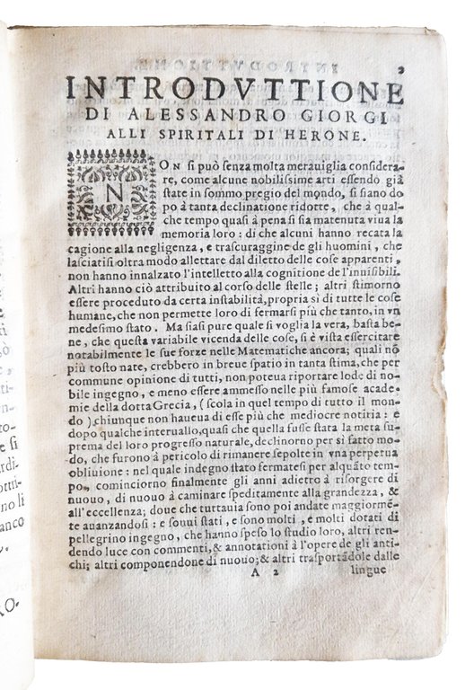 Spiritali di Herone Alessandrino ridotti in lingua volgare da Alessandro … | Immagine Gallery 4